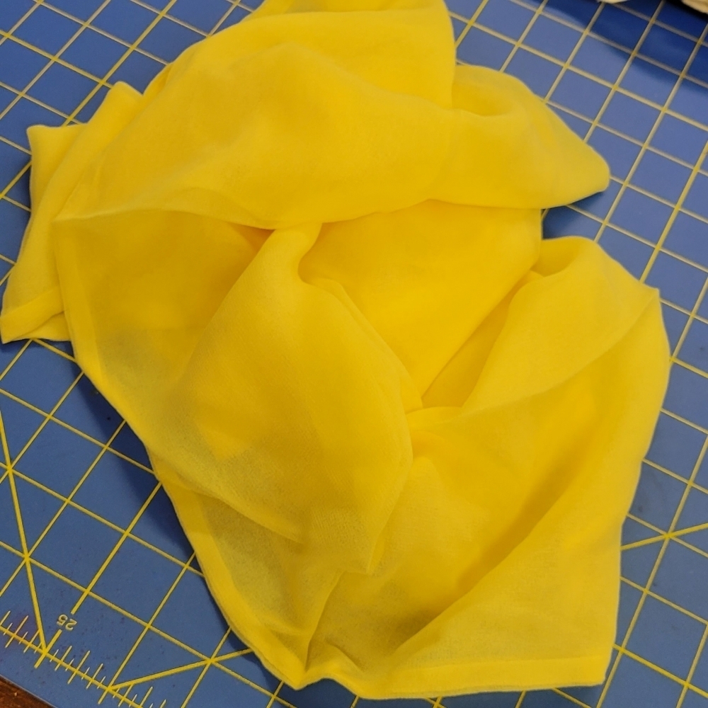 Sheer Soft Yellow 64" x 10" Scarf